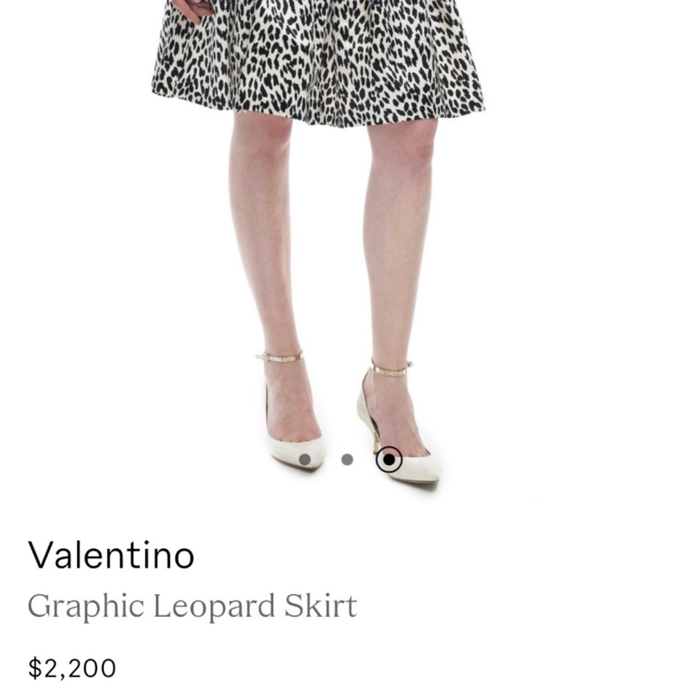 Valentino graphic leopard skirt